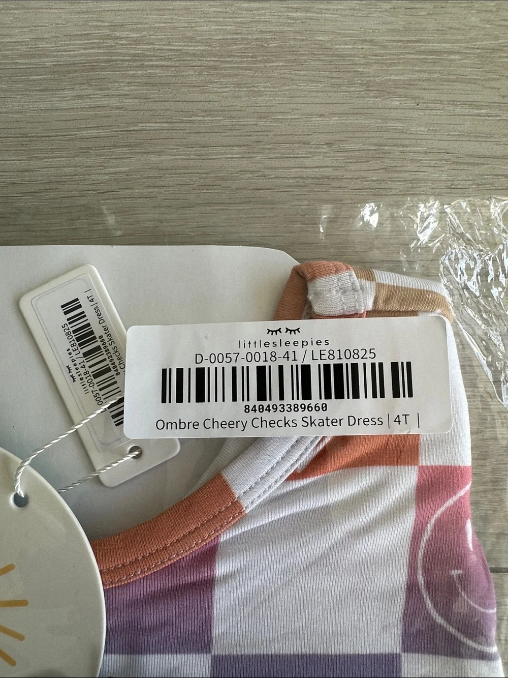Little Sleepies Ombre Cheery Checks Skater Dress Multi 4T NWT IN PACKAGE